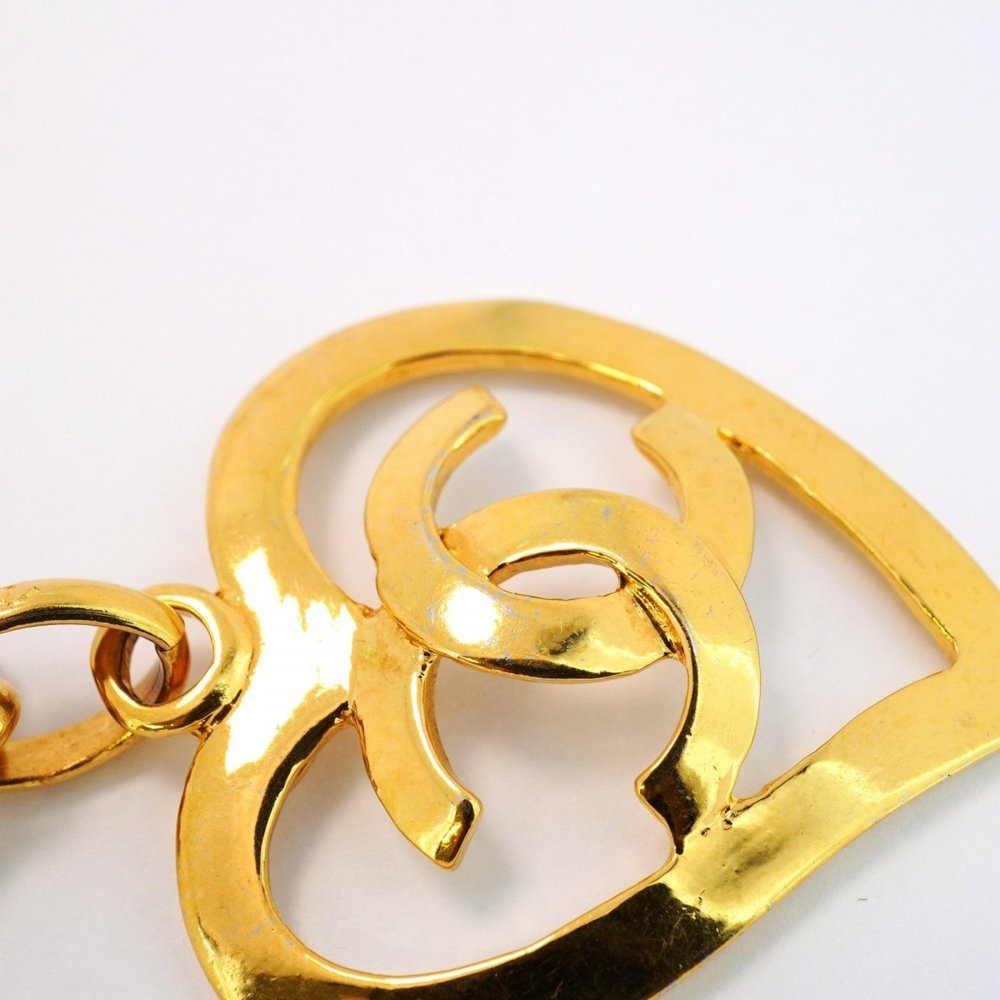 Chanel Necklace Coco Mark Heart Motif GP Plated Gold Ladies - Picture 7 of 7